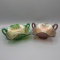 2 Fenton Stipple Ray bon bons. 1 money purple/ green