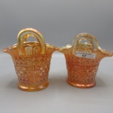 2 Dugan marigold Big Basketweave baskets