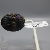 Carnival Glass Hatpin as shown- big butterfly