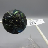 Carnival Glass Hatpin as shown- Dragonflies
