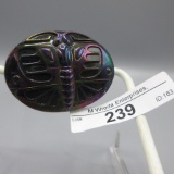 Carnival Glass Hatpin as shown- Big Butterfly