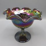 Imp elec purple Scroll Embossed compote.