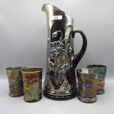 Nwood purple Oriental Poppy 5pc tankard set