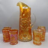 Nwood marigold Oriental Poppy 7pc tankard set Very nice!