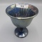 Fenton cobalt Holly goblet shape compote