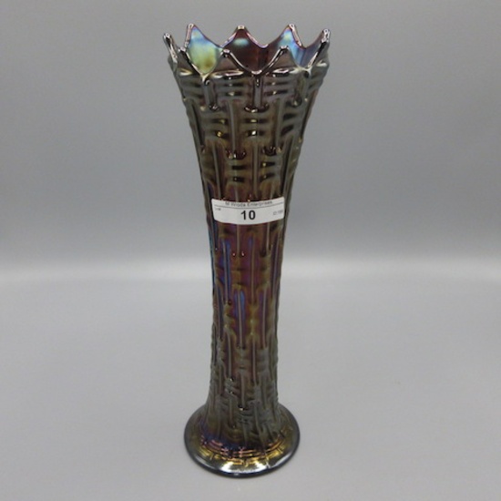 Dugan 11" purple Big Basketweave vase