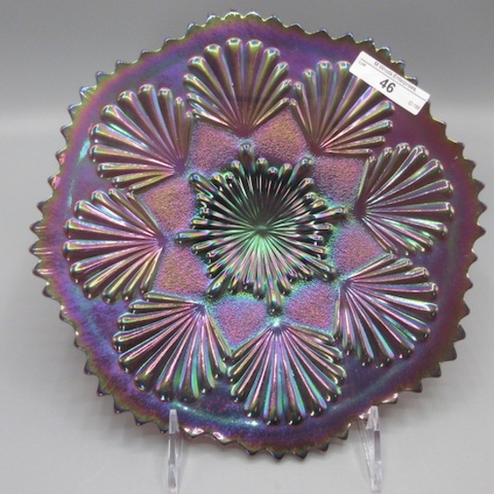 Imperial 9" elec purple Shell & Sand plate. RARE