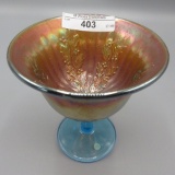 Fenton Holly round compote- sapphire