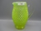 Fenton topaz opalescent Hobnail tankard, 8.5