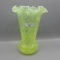 Fenton topaz opalescent Drapery vase 1930's 10