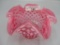 Fenton cranberry opalescent Hobnail Star bon bon 3