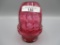 Fenton Country Cranberry 2 pc fairy lamp