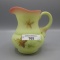 Fenton Maple Leaf on burmese creamer. Orig. Fenton sticker