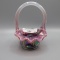 Fenton small iridized plum basket