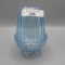 Fenton pale blue iridized Faberge fairy lamp