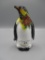 Fenton Christmas Penguin 2011 HP by Vicki Curren. One of a Kind!!!