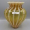 Fenton Autumn Gold opalescent Rib Optic large vase