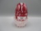 Fenton Cranberry opal Spanish Lace 2 pc fairy light from the 