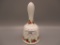 Fenton milk glass hand painted bell by Louise Piper