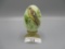 Fenton hand painted egg on stand- Louise Piper