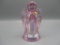 Fenton pink iridized Angel w/gold butterfly