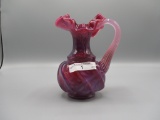 Fenton SAMPLE plum opalescent Fern 6