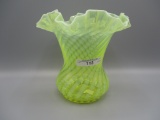 Fenton topaz opalescent Dot Optic Spiral 6.5