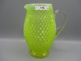 Fenton topaz opalescent Hobnail tankard, 8.5