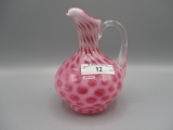 Fenton cranberry honeycomb opalescent cruet