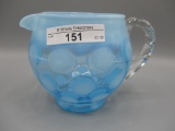 Fenton blue opalescent Dot Optic 4