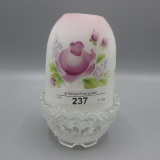 Fenton roses & lilacs fairy lamp by Stacy Williams