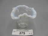 Fenton miniature square hat french opal