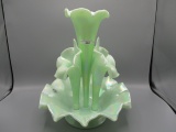 Fenton seamist 4 lily epergne