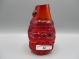 Fenton ruby red Santa fairy lamp