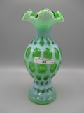 Fenton lime green Coin Dot 9