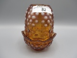 Fenton cameo opal Hobnail 2 pc. fairy lap