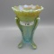 Nwood Aqua Opal Daisy & Drape vase w/ flared top