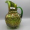 Nwood GREEN Wishibone water pitcher. RARE small blemish inside throat.. NO