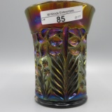 Carnival Glass Tumbler- elec purple Tiger Lily