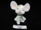 Fenton hand painted mouse- signed Enoch