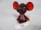 Fenton hand painted mouse- Everson
