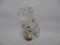 Fenton hand painted opalescent cat