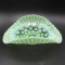 Fenton coin dot green opal CRE bowl