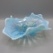 Blue opal pattern glass bowl