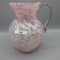 Nwood cranberry spatter water pitcher circa 1890