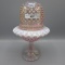 Fenton hobnail stemmed fairy light pink opal