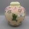 Fenton burmese HP ginger jar w/ frog- Never seen this