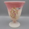 Fenton Dancing Ladies satin rosalene vase hand painted. #36