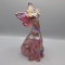Fenton pink Carnival Alley Cat-small flake on one ear
