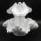 Fenton millk glass Diamond Lace 3-lily epergne